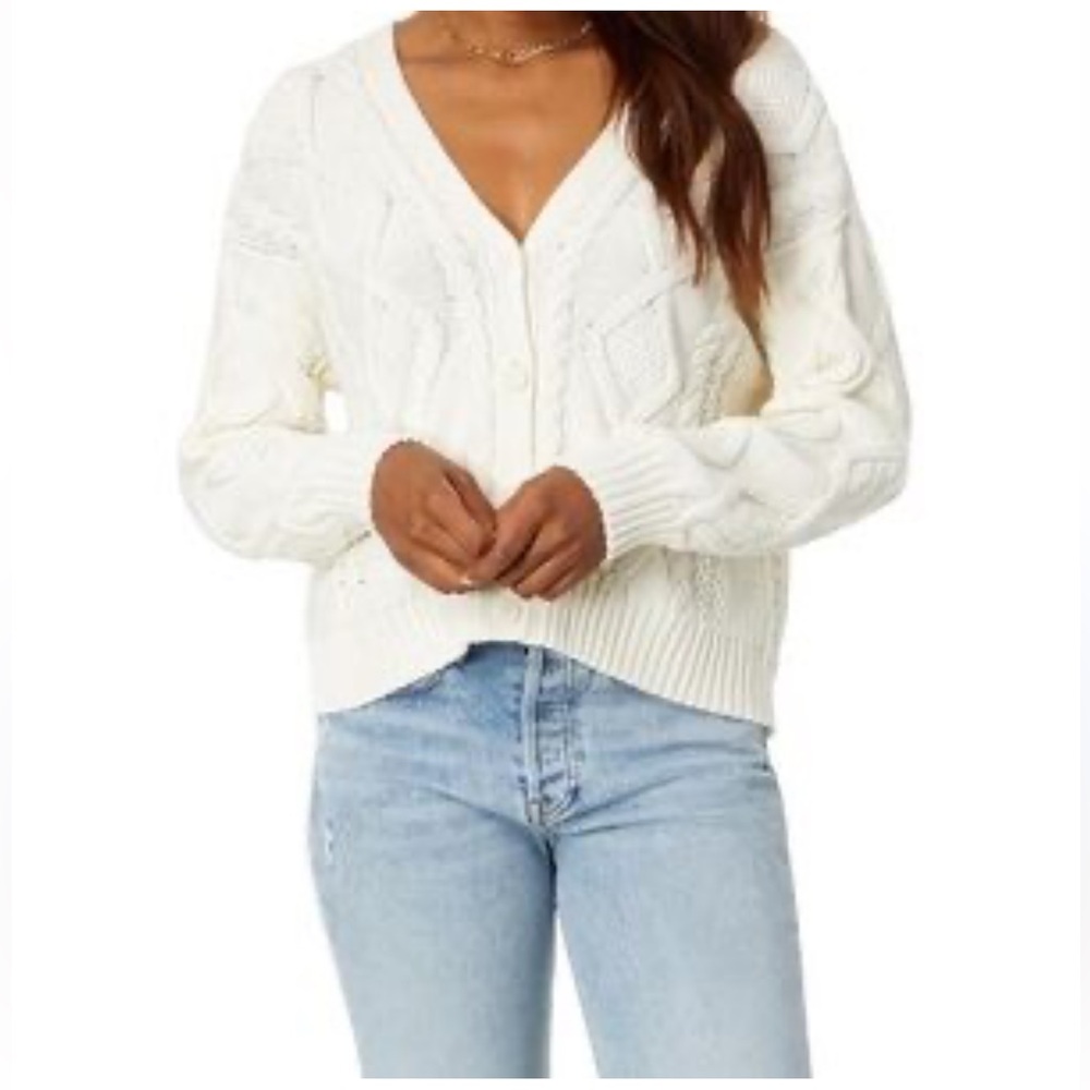 Lucky Brand Cable-Knit Cardigan M